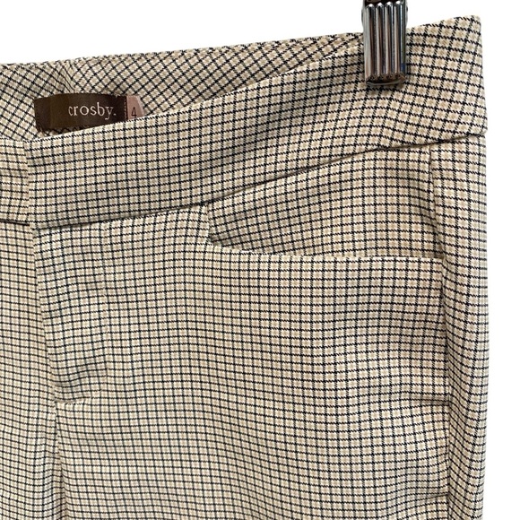 Crosby Mid Rise Plaid Ankle Length Skinny Leg Trouser Pants - Picture 6 of 12